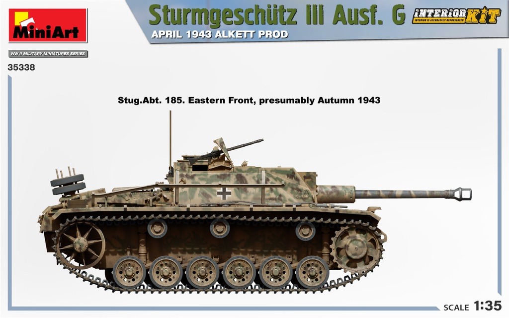 [ MINIART35338 ] Miniart sturmgeschütz III Ausf.G APRIL 1943 Alkett prod 1/35