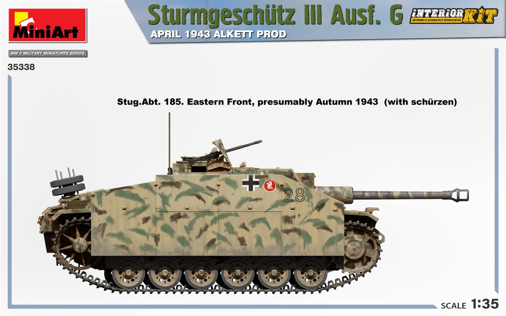 [ MINIART35338 ] Miniart sturmgeschütz III Ausf.G APRIL 1943 Alkett prod 1/35