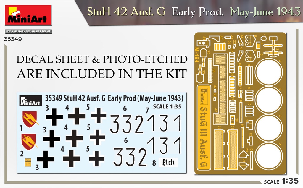 [ MINIART35349 ] Miniart stuH 42 Ausf. G Early Prod. May-June 1973