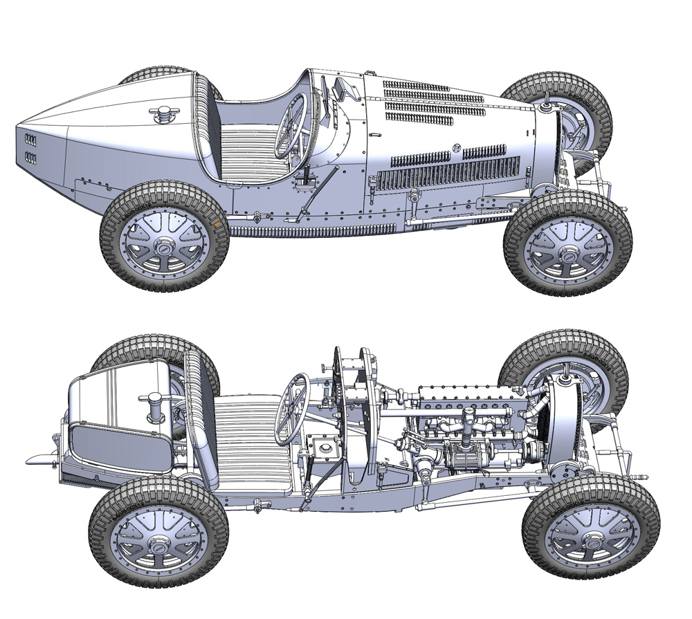 [ ITA-4710S ] Italeri Bugatti Type35B