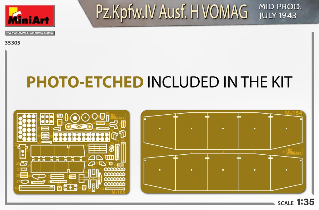 [ MINIART35305 ] Miniart Pz.Kpfw.IV Ausf. H Vomag Mid Prod. July 1943 1/35