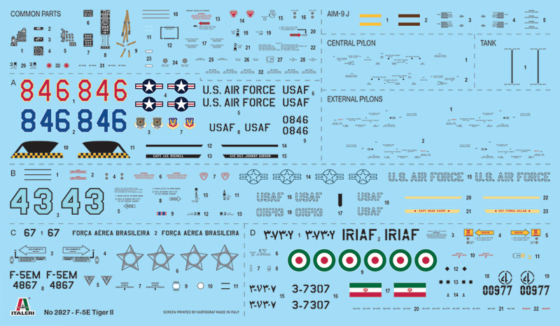 [ ITA-2827 ] Italeri F-5E Tiger II 1/48