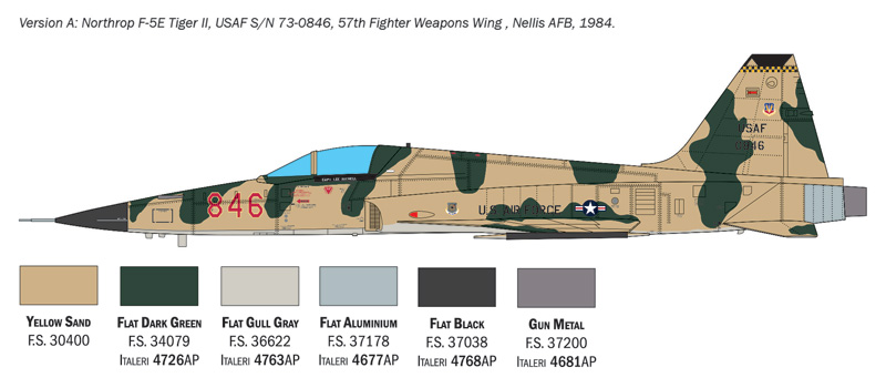 [ ITA-2827 ] Italeri F-5E Tiger II 1/48