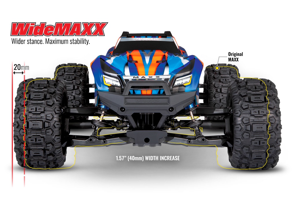 [ TRX89086-4BLUE ] Traxxas Wide Maxx 1/10 Scale 4WD Brushless Electric Monster Truck, VXL-4S, TQi - BLUE - TRX89086-4BLUE