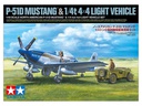 [ T25205 ] Tamiya P-51D Mustang &amp;  1/4t 4x4 light vehicle  1/48