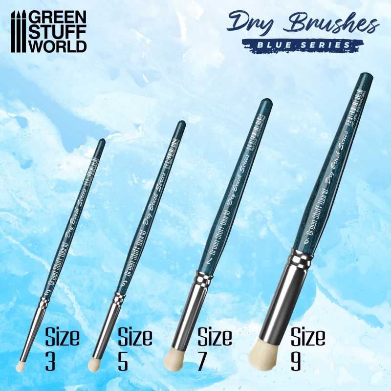 [ GSW11241 ] Green Stuff World Dry Brushes Blue Series 4pcs.