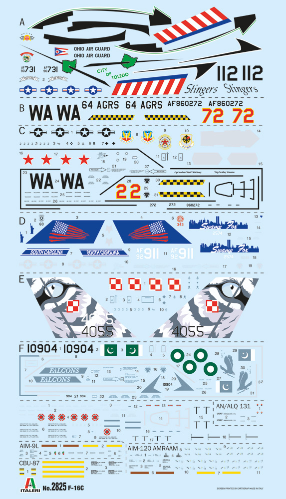 [ ITA-2825 ] Italeri F-16C Fighting Falcon 1/48