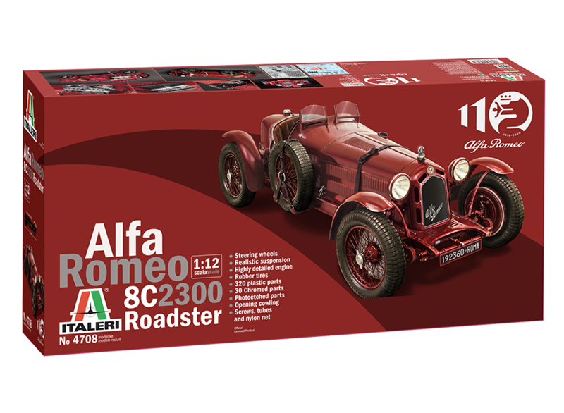 [ ITA-4708S ] Italeri Alfa Romeo 8C/2300 Roadster 110th Anniversary 1/12