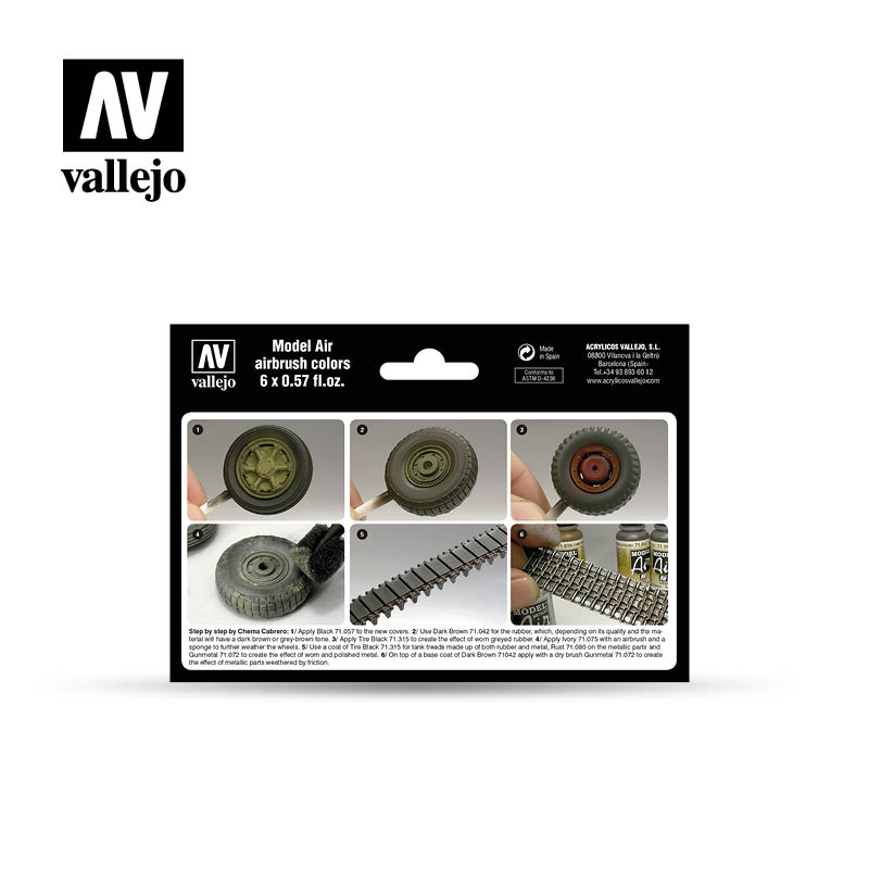 [ VAL71213 ] Vallejo Wheels &amp; Tracks (6)