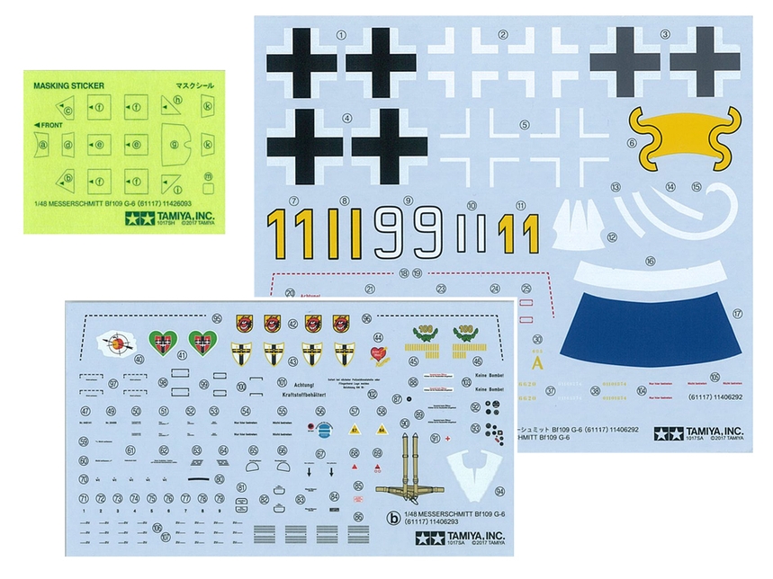 [ T61117 ] Tamiya Messerschmitt BF109 G-6   1/48