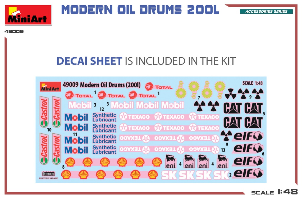 [ MINIART49009 ] Miniart Modern Oil Drums 200L 1/35