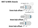 [ T54996 ] Tamiya M-Chassis Lightweight One-Piece Aluminum Axle & Hub Set