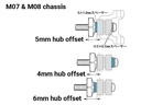 [ T54996 ] Tamiya M-Chassis Lightweight One-Piece Aluminum Axle &amp; Hub Set