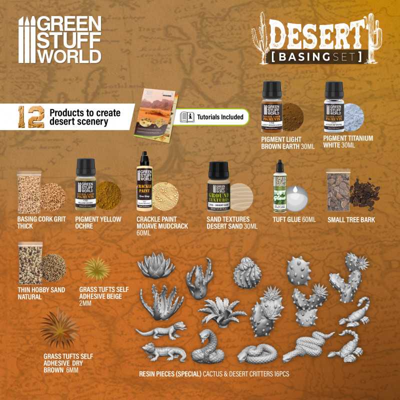 [ GSW11637 ] Green Stuff World Basing Set Desert