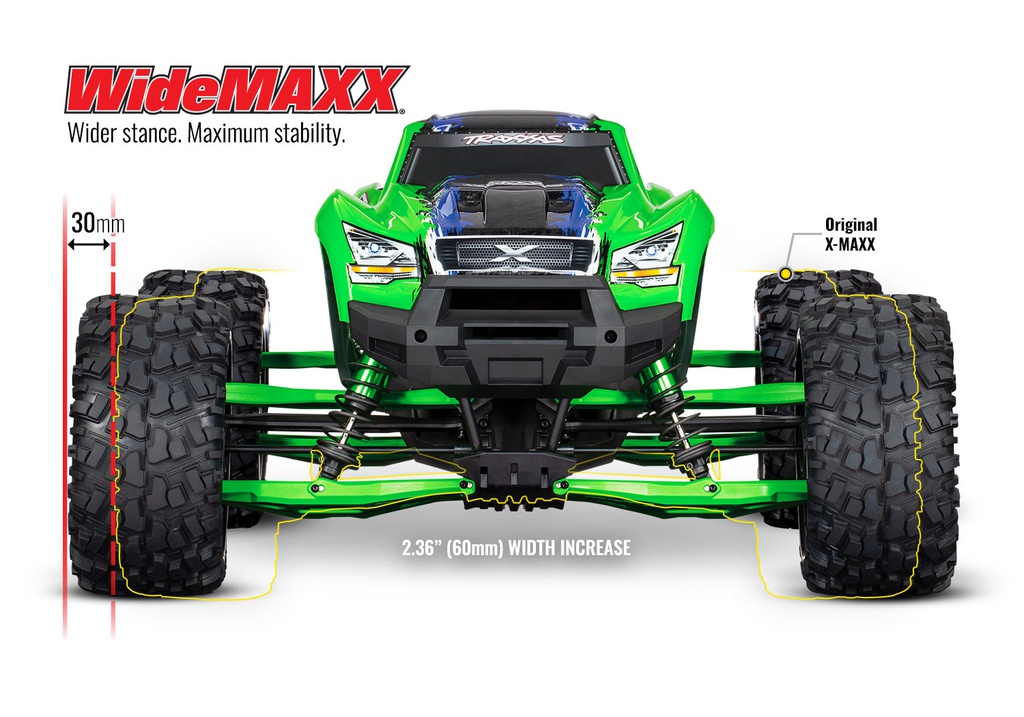 [ TRX-7895 ] Traxxas Suspension kit, X-Maxx® WideMaxx®, black (includes front & rear suspension arms, front toe links, driveshafts, shock springs) - TRX7895