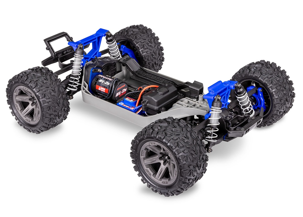 [ TRX-67164-4BLUE ] Traxxas Rustler 4X4 BL-2s Brushless: 1/10-scale 4WD Stadium Truck TQ 2.4GHz - Blue - trx67164-4blue