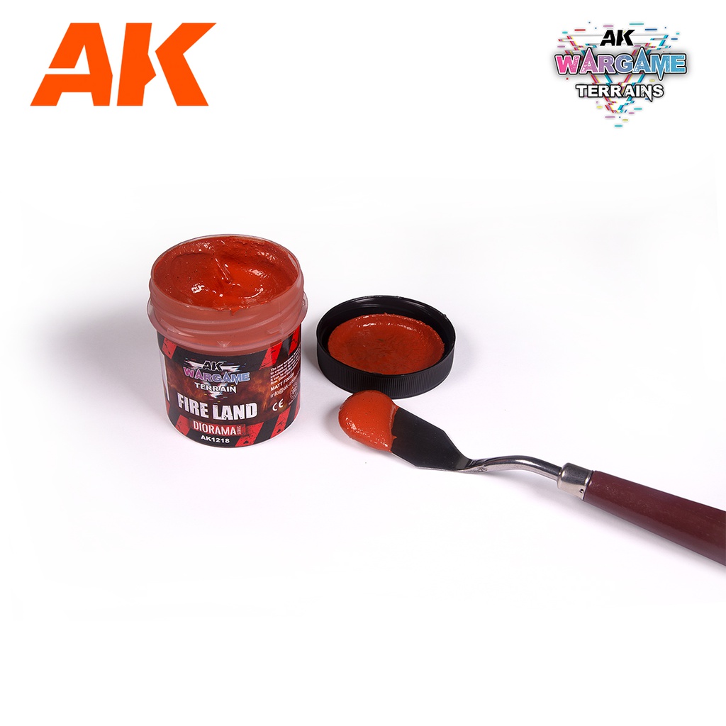 [ AK1218 ] AK-interactive FIRE LAND – WARGAME TERRAINS – 100ML