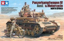 [ T25208 ] Tamiya Panzerkampfwagen IV Ausf.F & Motorcycle (North Africa) 1/35