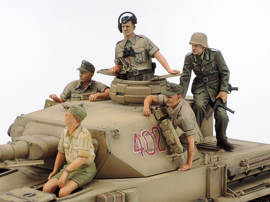 [ T25208 ] Tamiya Panzerkampfwagen IV Ausf.F & Motorcycle (North Africa) 1/35