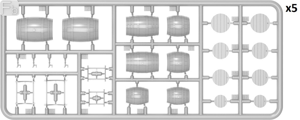 [ MINIART49014 ] Miniart Wooden Barrels 1/48