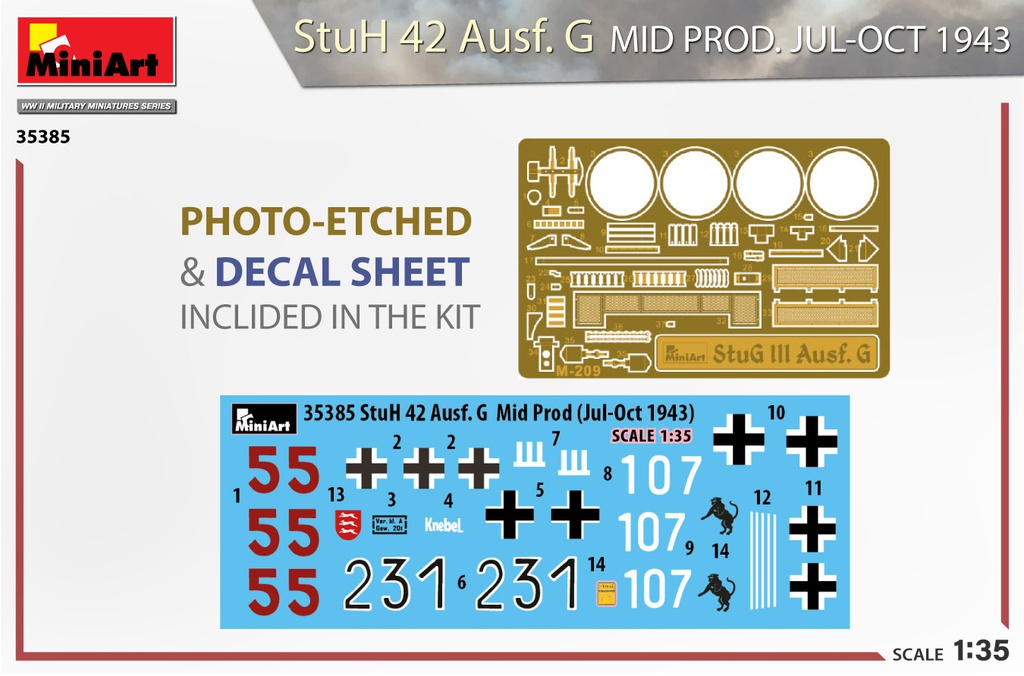 [ MINIART35385 ] Miniart StuH 42 Ausf. G Mid Prod. Jul-Oct 1943 1/35