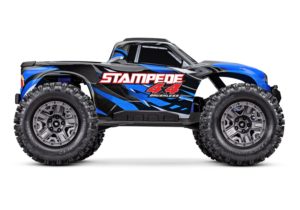 [ TRX-67154-4BLUE ] Traxxas STAMPEDE 4X4 BL-2S BRUSHLESS: 1/10-SCALE 4WD MONSTER TRUCK TQ 2.4GHZ - BLUE