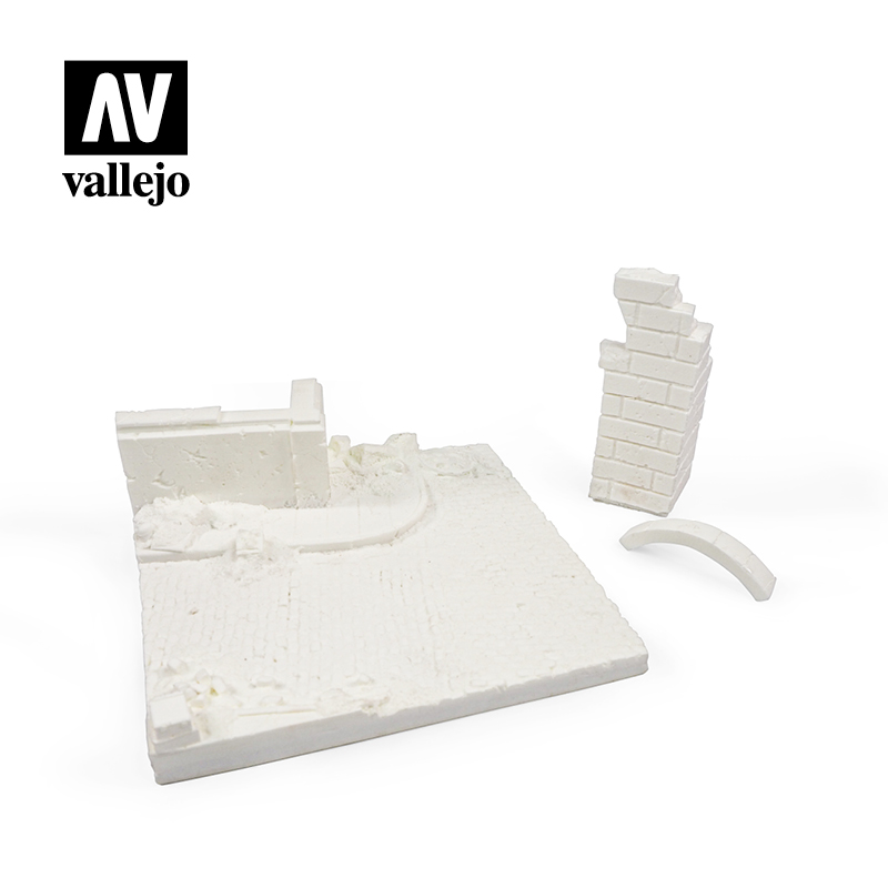 [ VALSC003 ] Vallejo German Ruined Building 15.5x15.5cm 1/35