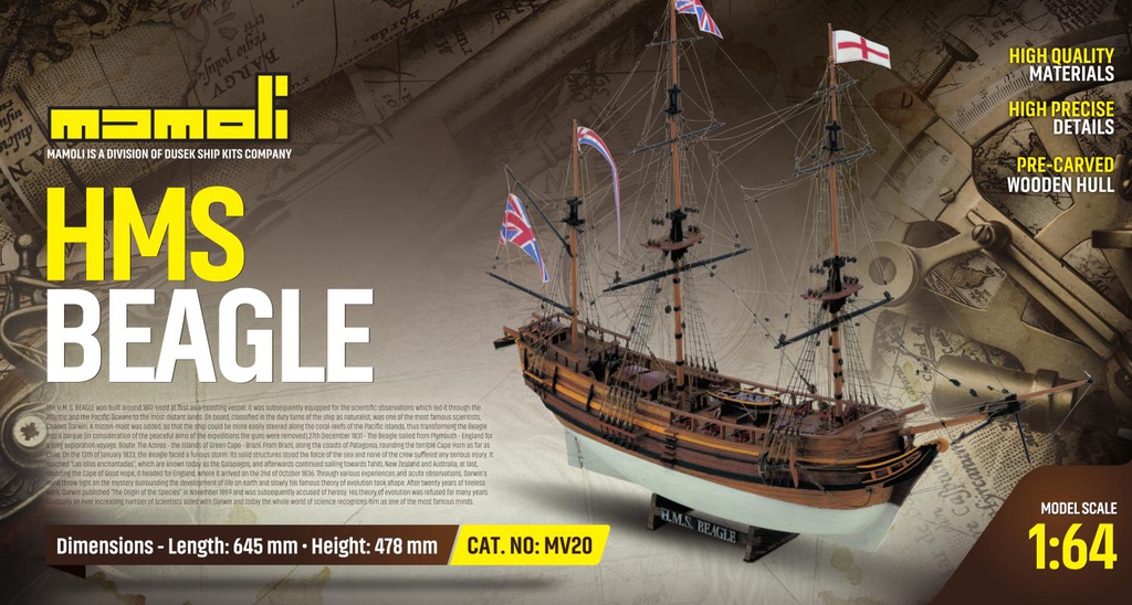 [ MAM20 ] Mamoli MV20 HMS BEAGLE 1817    1/64