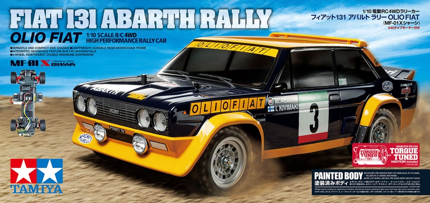 [  T47494 ] Tamiya Fiat 131 Abarth rally ollio MF-01X