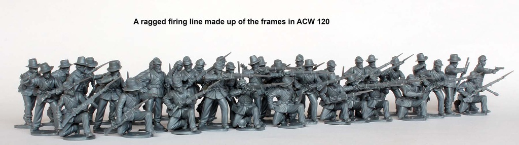 [ PERRYACW120 ] American Civil War Union Infantry in sack coats skirmishing 1861-65