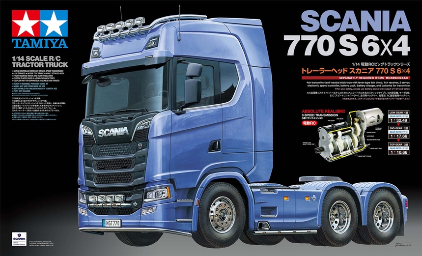 Specialist pleegouders Mail T56368 ] Tamiya Scania 770 S 6X4 | Modelbouw Baillien Hide