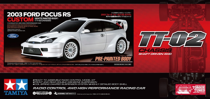 [ T47495 ] Tamiya Ford Focus RS Custom (Painted Body)  TT-02