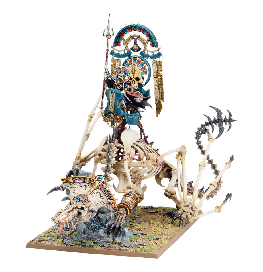 [ GW07-08 ] TOMB KINGS OF KHEMRI: TOMB KING ON NECROLITH BONE DRAGON (Leverbaar vanaf 16/3)