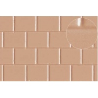 [ PL0414 ]  Slaters'plasticard tegel bestrating beige 9x6mm 18x30cm