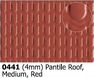 [ PL0441 ] Slater's Plastikard pantile roof medium 1/100 20x30cm
