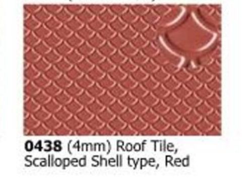 [ PL0438 ] Slater's Plastikard 4 mm roof tile 1/100 20x30cm