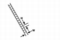 [ PLA90422 ] Plastruct KL-4 ABS(grijs) ladder 1/100 HO  2st