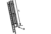 [ PLA90974 ] Plastruct CLS-12 ladder met kooi 1/32 styrene 1st
