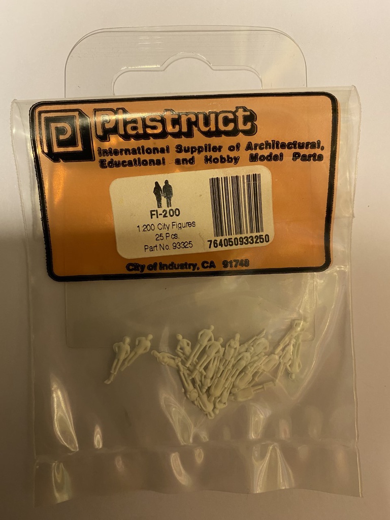 [ PLA93325 ] Plastruct FI-200 Stadsfiguren 1/200 (25 stuks)