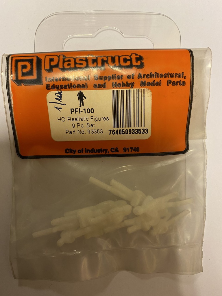 [ PLA93353 ] Plastruct Realistische Figuren 1/100 (9stuks)