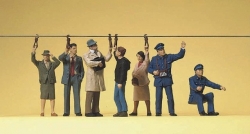 [ PRE10405 ] Preiser tram personnel de tram et passagers HO 1/87 