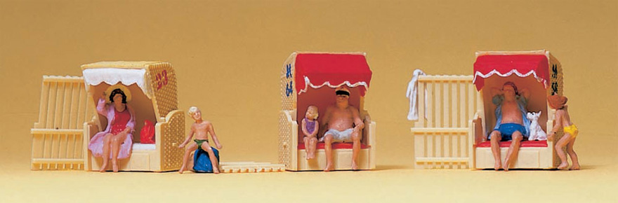 [ PRE10427 ] Preiser dans le mirador de plage 1/87 schaal HO