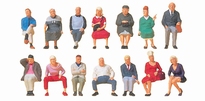 [ PRE10524 ] Preiser zittende reizigers 14st  1/87