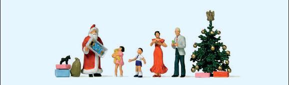 [ PRE10652 ] Preiser kerstmis met de familie 1/87