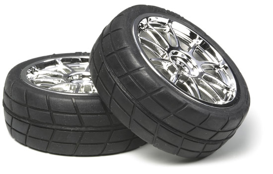 [ T53956 ] Tamiya 10-Spoke Wheel with radial tire (24mm/ofset0) 2pcs