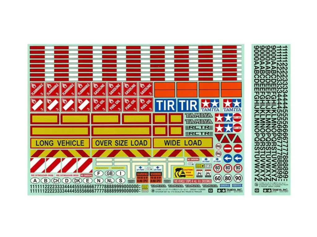 [ T56534 ] Tamiya 1/14 Tractor/Trailer Sticker