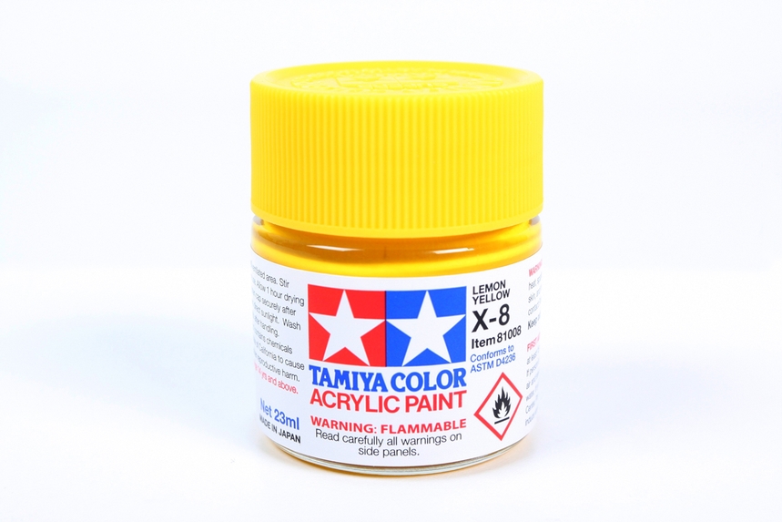 [ T81008 ] Tamiya acrylic X-8 Lemon Yellow 23ml