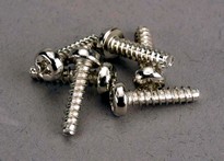 [ TRX-2676 ] Traxxas Screws, 3x12mm roundhead self-tapping (6) -TRX2676 