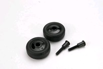 [ TRX-4976 ] Traxxas Wheels (4)/ Axles (2), for Maxx wheelie bar -TRX4976 