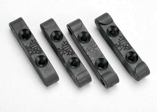 [ TRX-5559 ] Traxxas Mounts, suspension pin (rear anti-squat blocks) (1.5, 2.25, 3.0 & 3.75 degree) (1 each) 